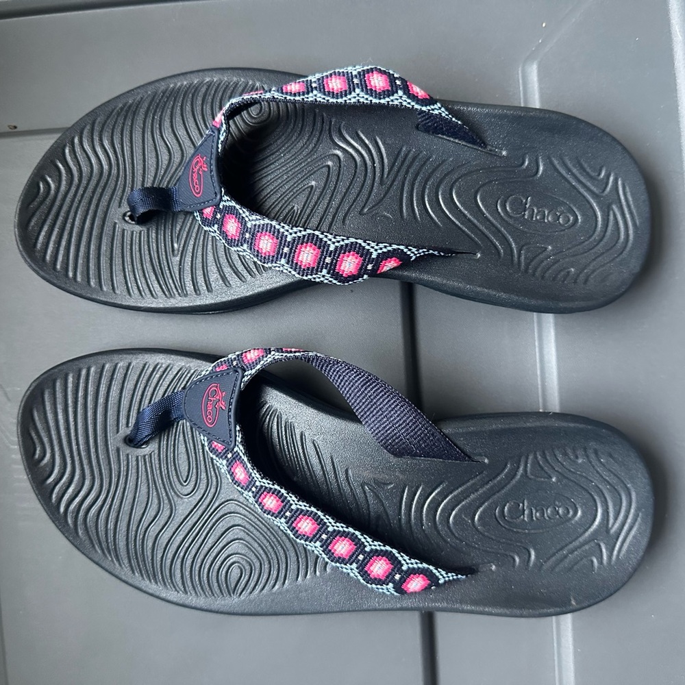 Chaco Navy and Pink Sandals